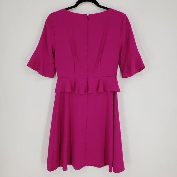 3/$25 Banana Republic Ruffle Dress 0 A Line Short Sleeves Cocktail Work Pink - Picture 2 of 11